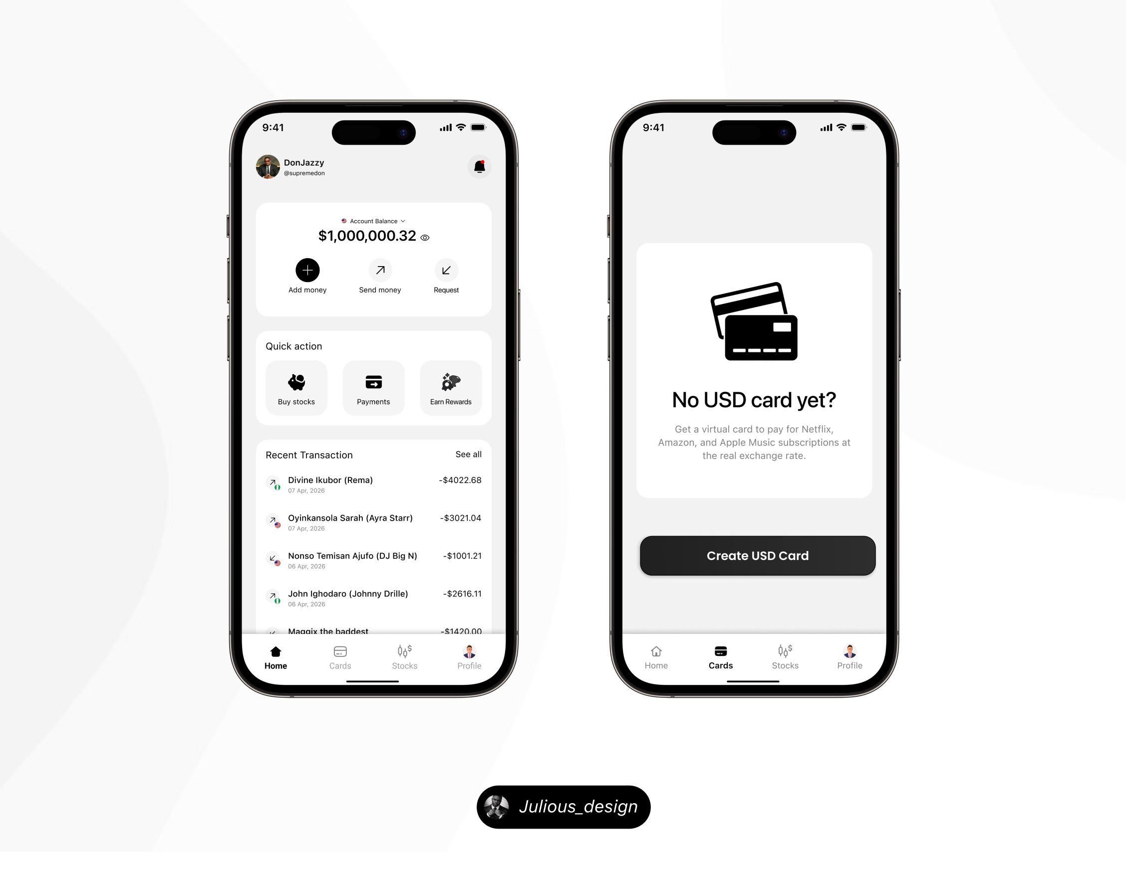 Dark Mode UI Screen Detail